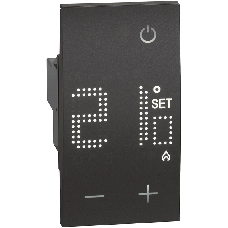 Termostato Ambiente Elettronico Bticino Living Now 230V Nero/Sabbia/Bianco – KG4441