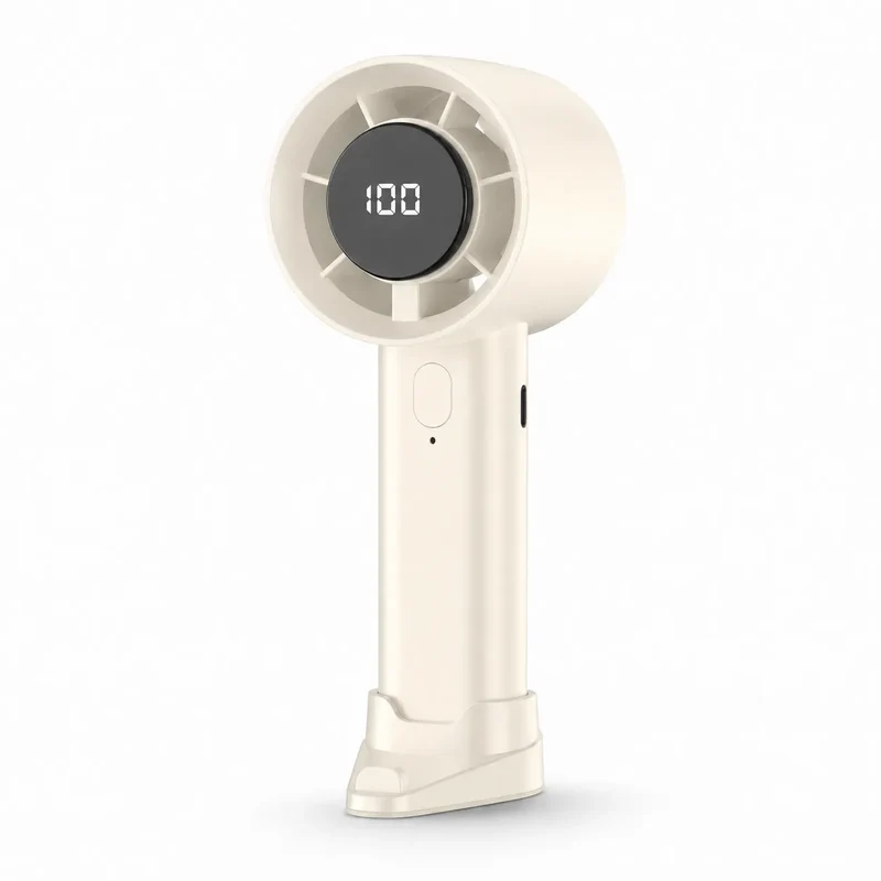 Tekone Ventilatore Portatile Ricaricabile con Display LED e Supporto Smartphone