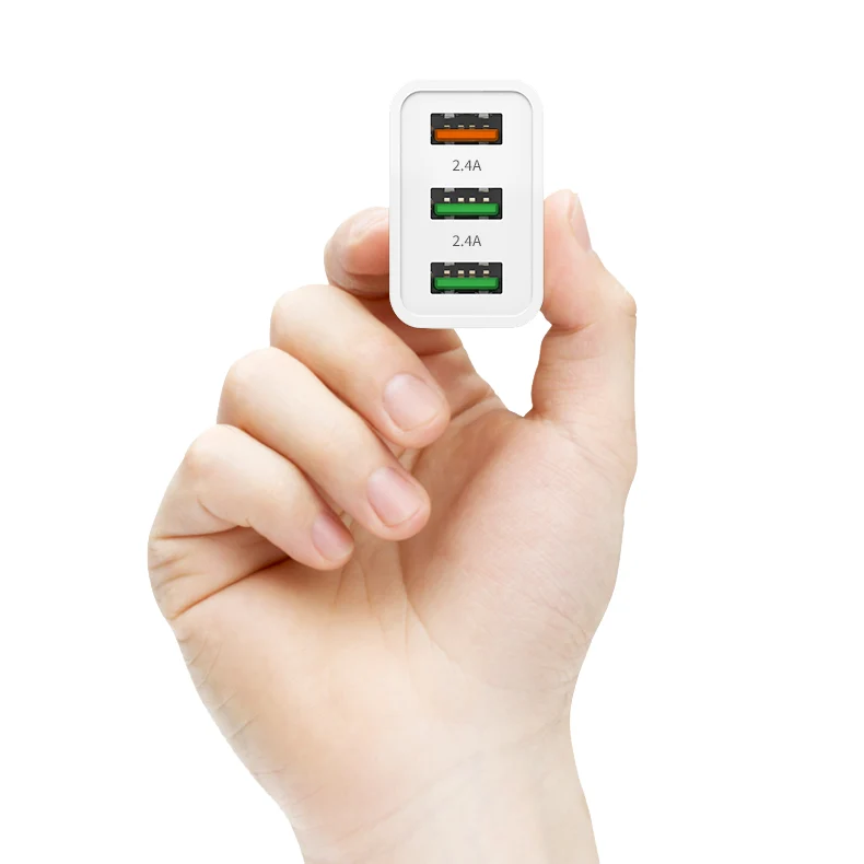 LOSTECH LS-Z23 CARICATORE DA PARETE CON 3 PORTE USB COMPATIBILE QC3.0