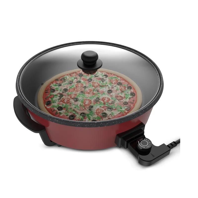 CN-K2101 Tavazade Çok Amaçlı Pizza Tavası - Kırmızı