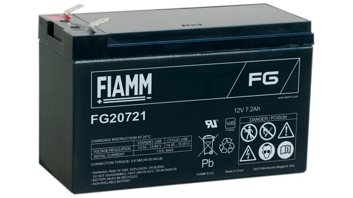 Batteria al Piombo Fiamm 12V 7,2Ah 151x65x95 mm – FG20721