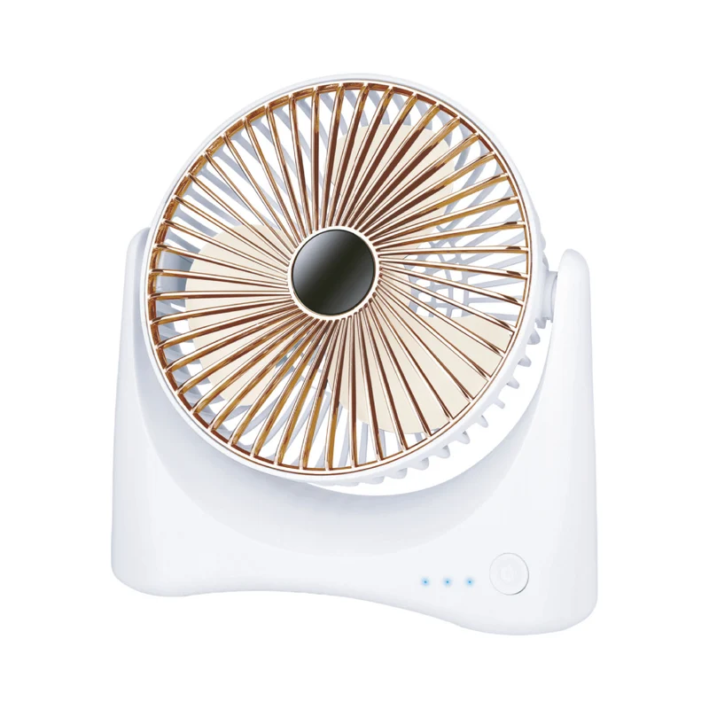 TekOne Mini Ventilatore USB 4.5W da Tavolo 3 Velocità – Batteria 1200mAh, Silenzioso e Regolabile a 90°