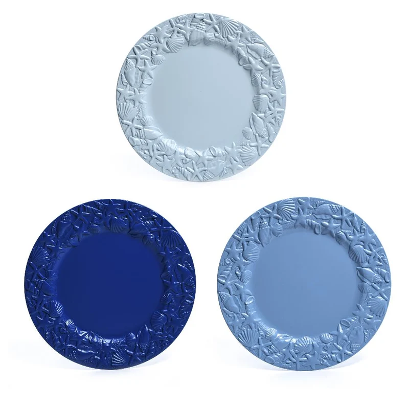 Sottopiatto in plastica a tema marino D.33CM