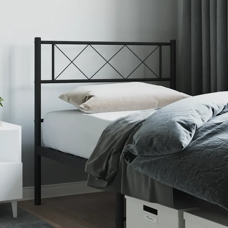 Testiera di Ricambio in Metallo Nero 90 cm 372305