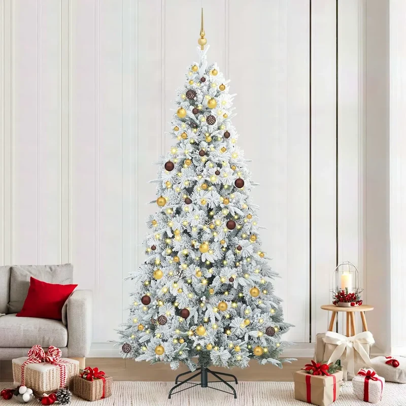 Albero di Natale Artificiale con Rami Pieghevoli Bianco 240 cm 3397507