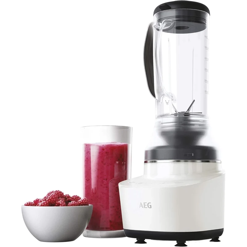 Frullatore 2 Programmi con Lame in Acciaio Inox Tritatutto 0.6L Mixer Compatto