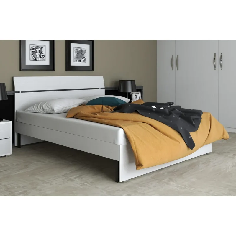 Letto con testiera in legno | MODERN