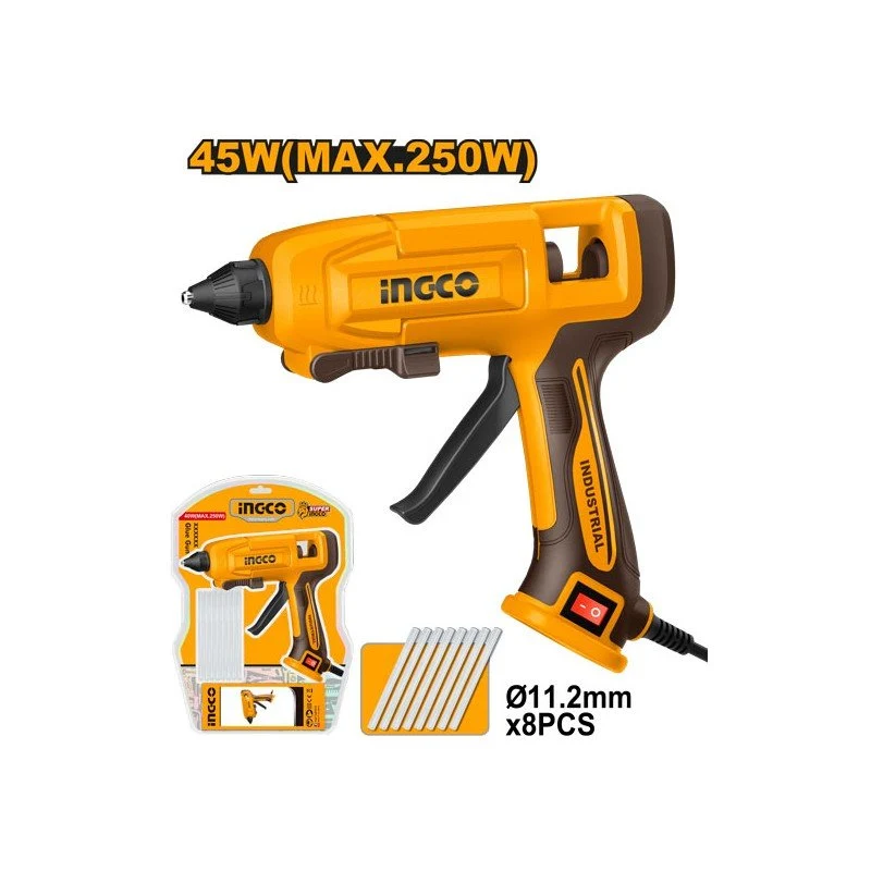 Pistola termocollante 45W con 8 stick Ø11,2 mm