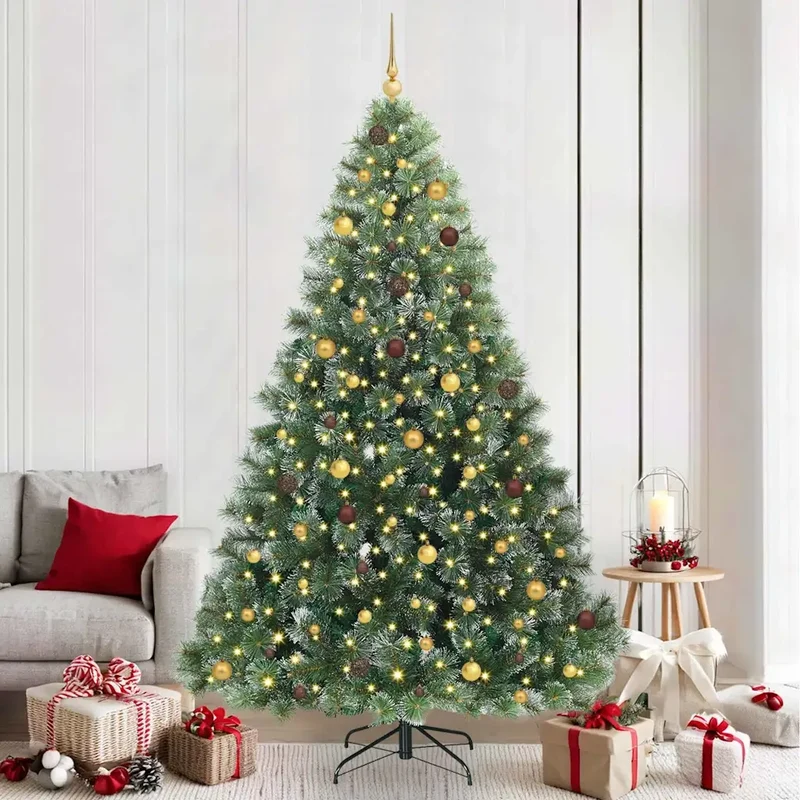Albero di Natale artificiale con 300 LED Verde 240 cm PE e PVC 3397871