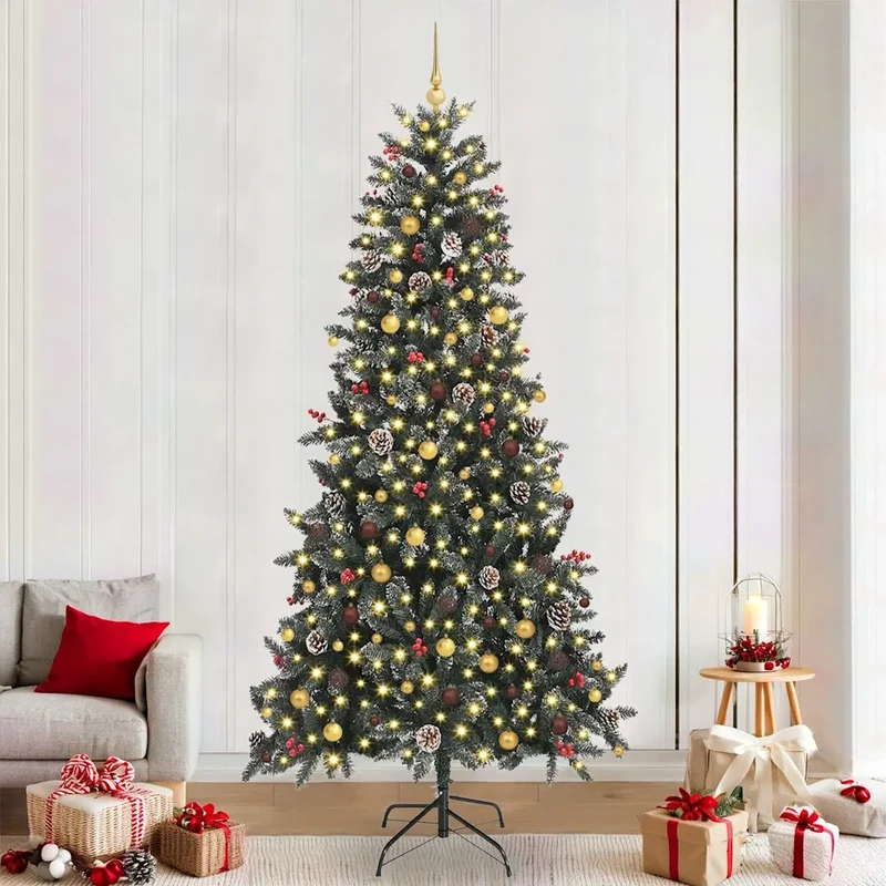 Albero di Natale artificiale con 300 LED Verde 240 cm 3395901