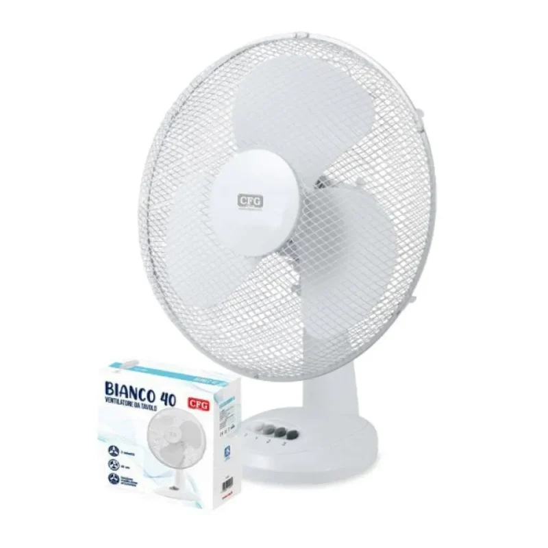 Ventilatore da Tavolo 40cm Bianco