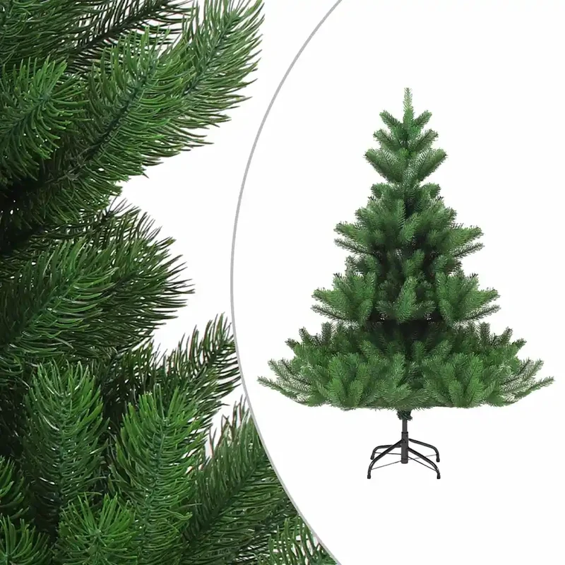 Albero Natale Artificiale Nordmann con LED Palline Verde 120 cm 3077561