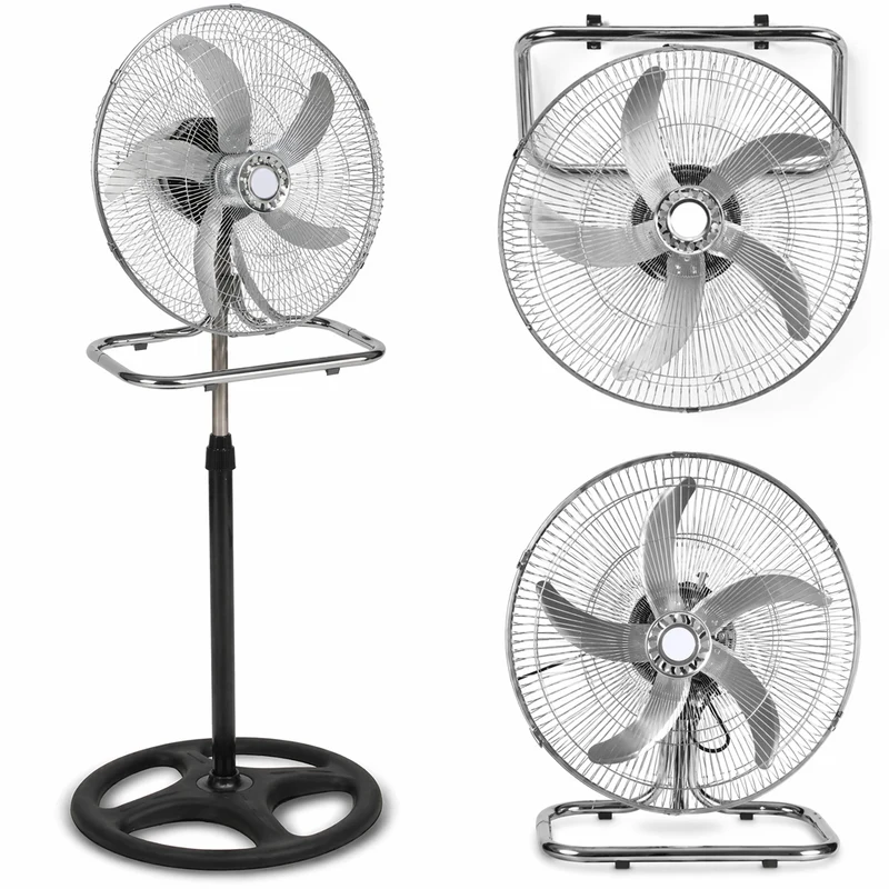 Ventilatore 3in1 Piantana Da tavolo Parete 3 Velocita Oscillazione 50W Pale 50cm