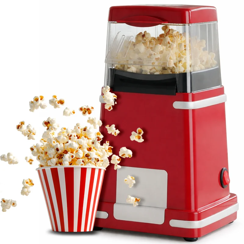Macchina per Popcorn ad Aria Calda Potenza 1200W Salvaspazip Pronti in 3 Minuti