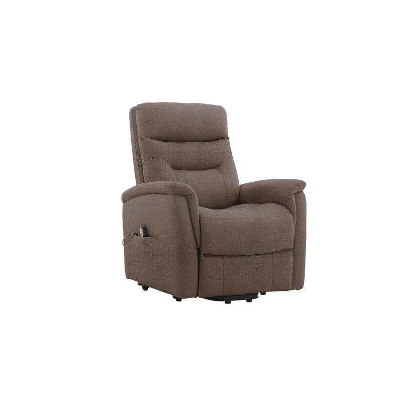 Poltrona Recliner Soft Due Motori Tessuto Marrone