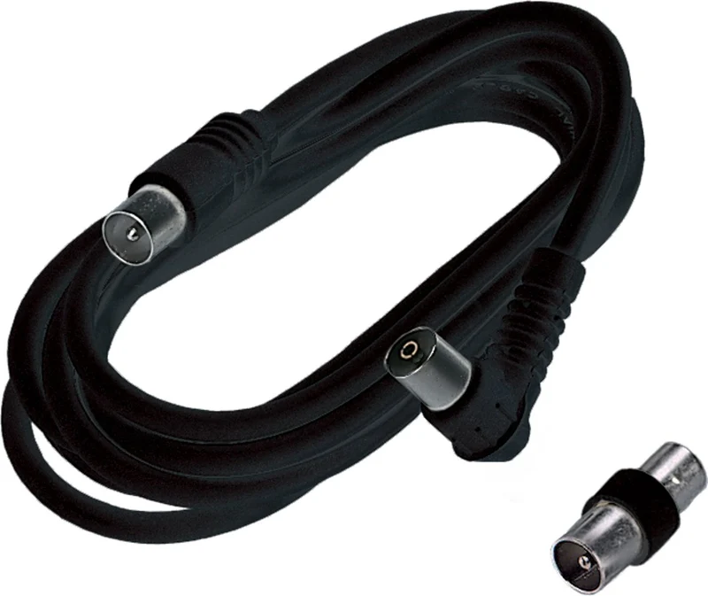 Prolunga TV 2m Spina Diritta e Presa a Squadra 9.5mm Fanton Nera – 31061