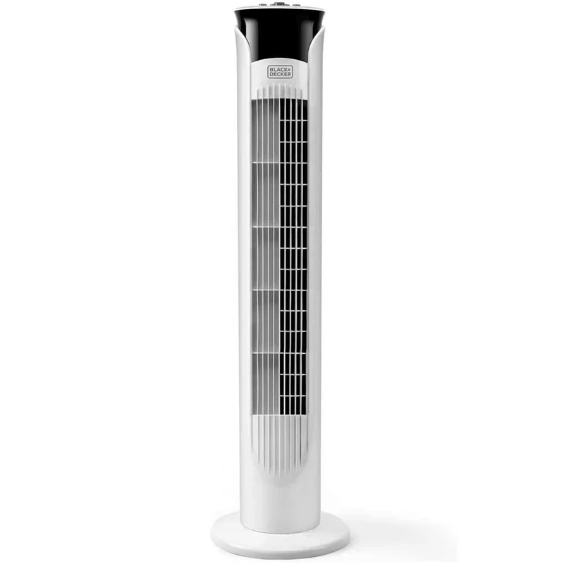 Ventilatore Torre Colonna Oscillante 45W Alto 81cm 3 Velocita Timer Black Decker