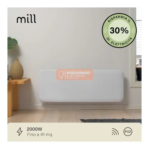 Termoconvettore a Parete Mill Invisible Gen 4 – 2000 W, Design Slim