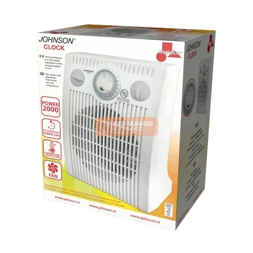Termoventilatore da Bagno Johnson MP Clock con Timer Regolabile