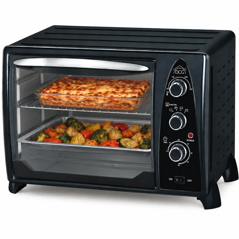 Forno Elettrico Ventilato 35 Litri 1500W Con Timer e Termostato DCG MB9835N Nero