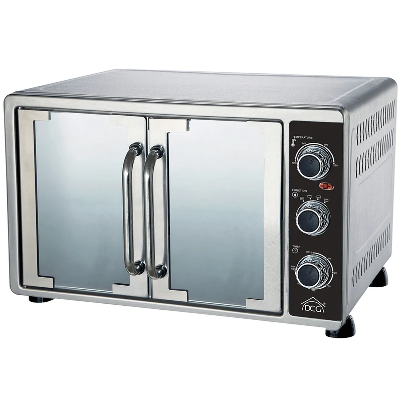Forno Elettrico Ventilato 2200W Doppia Porta 58LT Acciaio Timer 60 Fornetto DCG