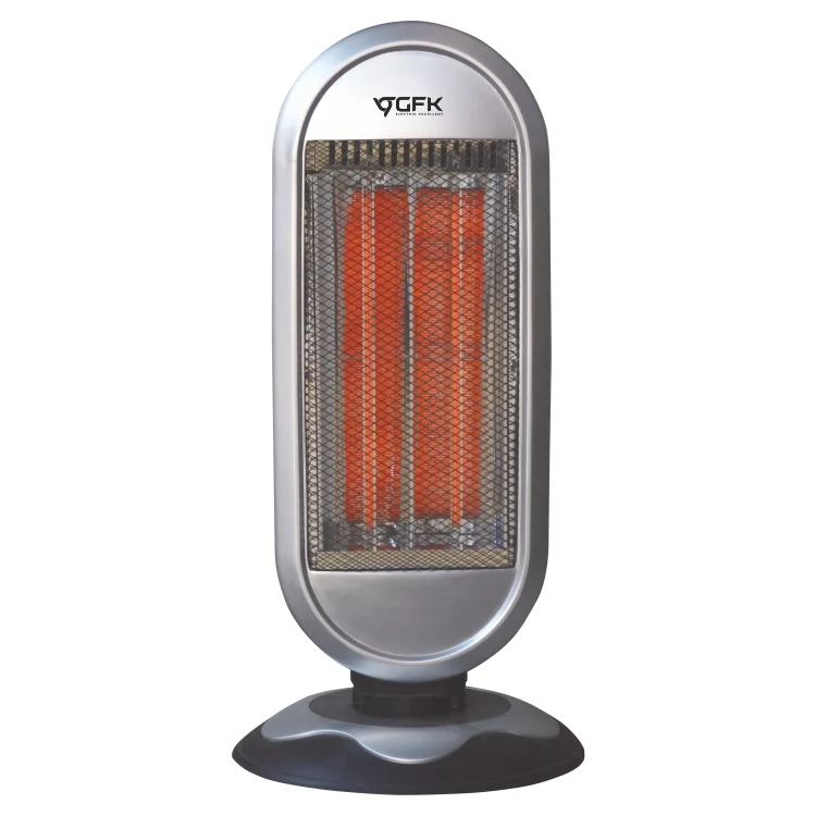 Stufa Elettrica al Carbonio Basso Consumo 2 Livelli di Potenza Oscillante H 61cm