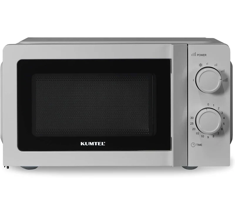 KUMTEL Microonde Grigio 20 L 700 W 6 Livelli di Potenza Funzione Scongelamento