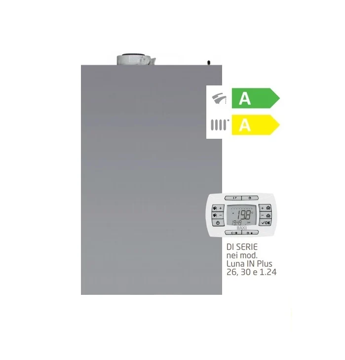 Caldaia a Condensazione Baxi Luna IN Plus 26 Kw Da Incasso Metano/GPL Cod. A7736264 - Completa di Kit Scarico Fumi